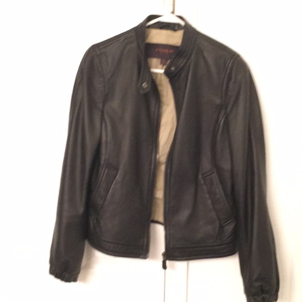 Coach medium black leather jacket